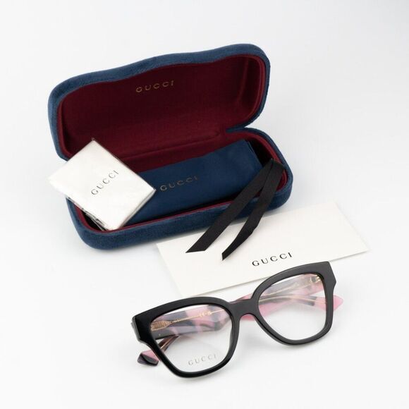 NEW Gucci GG1424O 012 Black Pink Cat Eye Women Eyeglasses GG 1424O main image 4